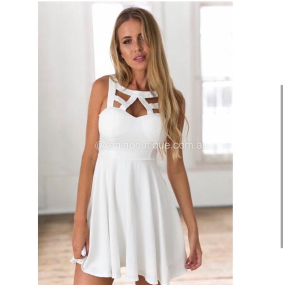 White Dress with lace back AUD size 8